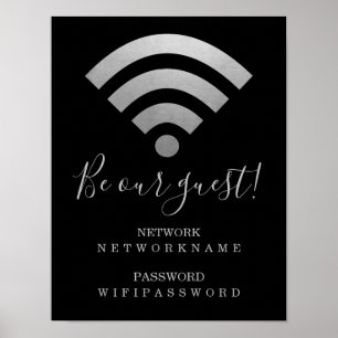 WiFi-Kennwort und Personalisiertes Netzwerk Poster