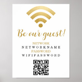 WiFi-Kennwort und Personalisiertes Netzwerk Poster