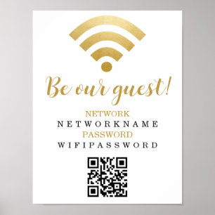 WiFi-Kennwort und Personalisiertes Netzwerk Poster