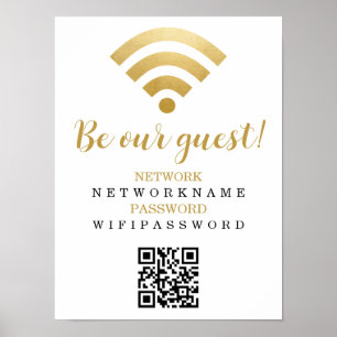 WiFi-Kennwort und Personalisiertes Netzwerk Poster