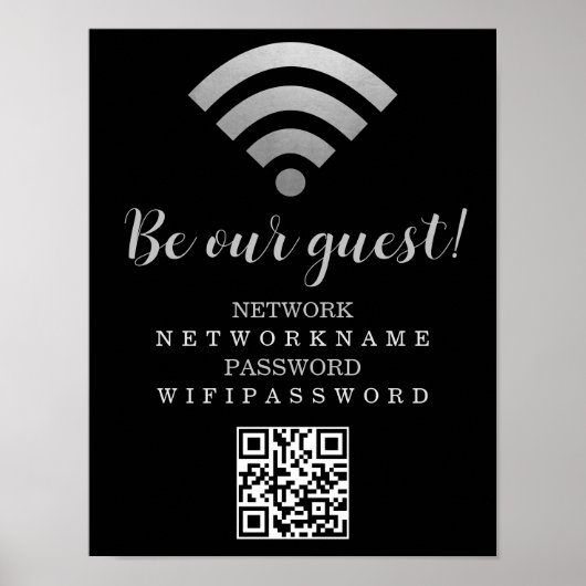 WiFi-Kennwort und Personalisiertes Netzwerk Poster (Vorne)