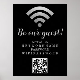 WiFi-Kennwort und Personalisiertes Netzwerk Poster