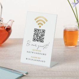 WiFi-Kennwort und Personalisiertes Netzwerk Sockelschild