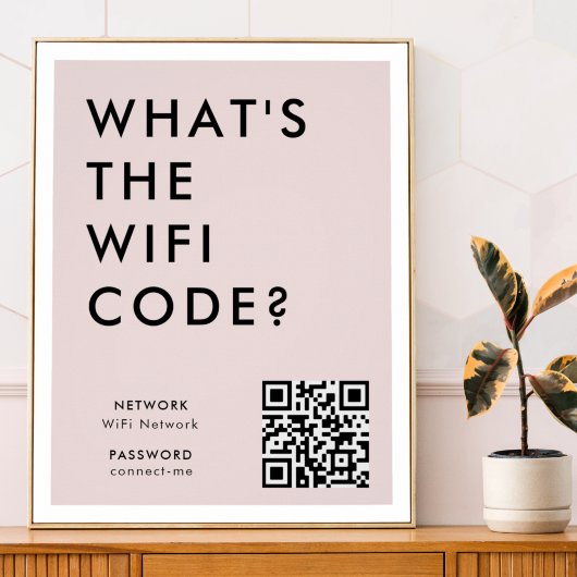 WiFi-Kennwort | Was ist der WiFi-Code? QR-Code Ros Poster