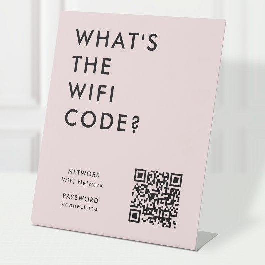 WiFi-Kennwort | Was ist der WiFi-Code? QR-Code Ros Sockelschild