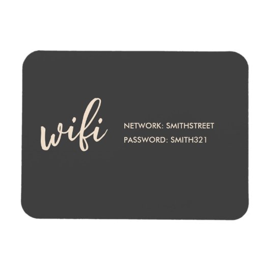 WIFI-Kennwortsignatur Magnet (Horizontal)