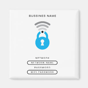 WiFi Key Tech Logovorlage Magnet
