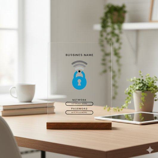 WiFi-Key-Technologie Logo-Vorlage Akryllisches Zei Acrylschild