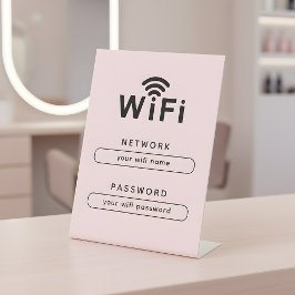 WiFi Login Table Sign For Spa & Beauty Salon Sockelschild