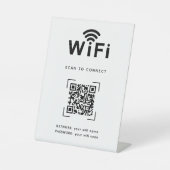 WiFi Login Table Top Sign For Reception Area Sockelschild (Vorderseite)