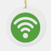 WiFi-Logo Keramik Ornament (Vorne)