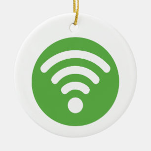 WiFi-Logo Keramik Ornament