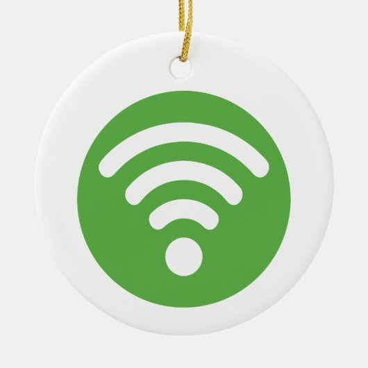 WiFi-Logo Keramik Ornament (Vorne)