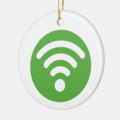 WiFi-Logo Keramik Ornament (Links)