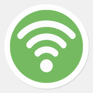WiFi-Logo Runder Aufkleber