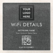 WiFi-Logos Details Arbeitsbereich Dekorglas C Glasuntersetzer (Vorderseite)