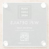 WiFi-Logos Details Arbeitsbereich Dekorglas C Glasuntersetzer (Rückseite)