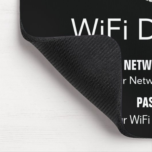 WiFi-Logos für Unternehmen Büroschreibtisch schwar Mousepad (Ecke)