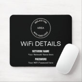 WiFi-Logos für Unternehmen Büroschreibtisch schwar Mousepad (Mit Mouse)