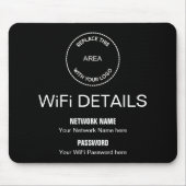 WiFi-Logos für Unternehmen Büroschreibtisch schwar Mousepad (Vorne)