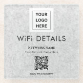WiFi-Logos im Arbeitsbereich Glasuntersetzer (Vorderseite)