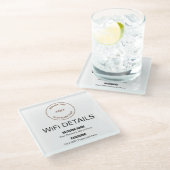 WiFi-Logos im Arbeitsbereich Glasuntersetzer (Schrägansicht)