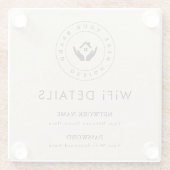 WiFi-Logos im Arbeitsbereich Glasuntersetzer (Rückseite)