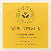 WiFi-Logos im Arbeitsbereich Glasuntersetzer (Vorderseite)