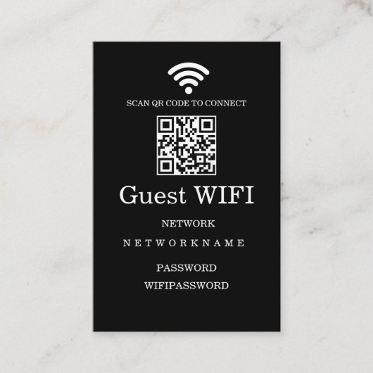 Wifi Morden Netzwerk QR-Code Visitenkarte (Vorderseite)