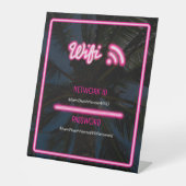 Wifi Neon Signing Pink Sockelschild (Vorderseite)