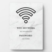 Wifi Network and Password Black Plaque Fotoplatte (Vorderseite)