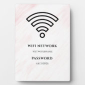 Wifi Network and Password Black Plaque Fotoplatte (Vorderseite)