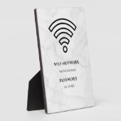 Wifi Network and Password Black Plaque Fotoplatte (Seite)