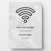 Wifi Network and Password Black Plaque Fotoplatte (Vorderseite)