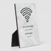 Wifi Network and Password Black Plaque Fotoplatte (Seite)