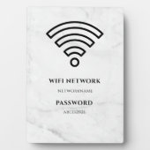 Wifi Network and Password Black Plaque Fotoplatte (Vorderseite)