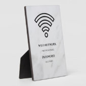 Wifi Network and Password Black Plaque Fotoplatte (Seite)