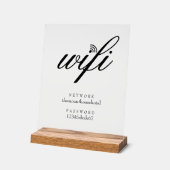 Wifi Network and Password Business Retail Acrylschild (Winkel)