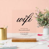 Wifi Network and Password Business Retail Acrylschild (Hochzeit)