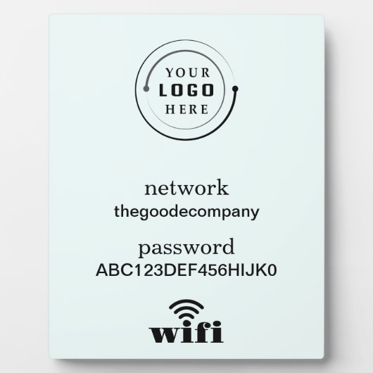 Wifi Network and Password Business Retail Fotoplatte (Vorderseite)