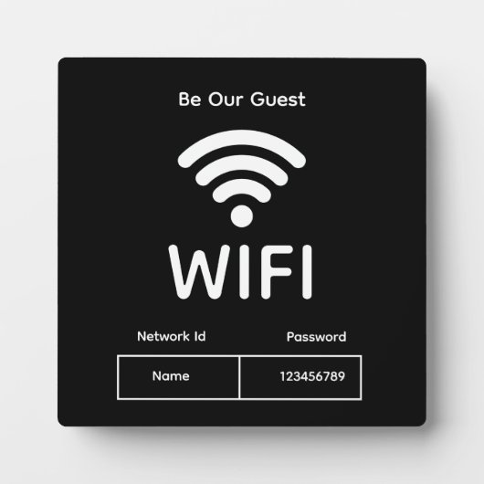 Wifi Network and Password Business Retail Fotoplatte (Vorderseite)