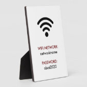 Wifi Network and Password Business Retail Fotoplatte (Seite)