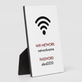Wifi Network and Password Business Retail Fotoplatte