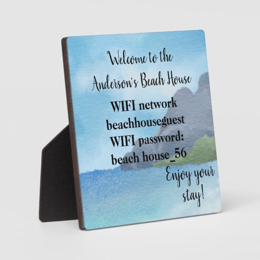 Wifi Network and Password Business Retail Fotoplatte (Vorderseite)