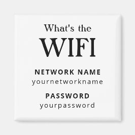 Wifi Network and Password Business Retail Magnet