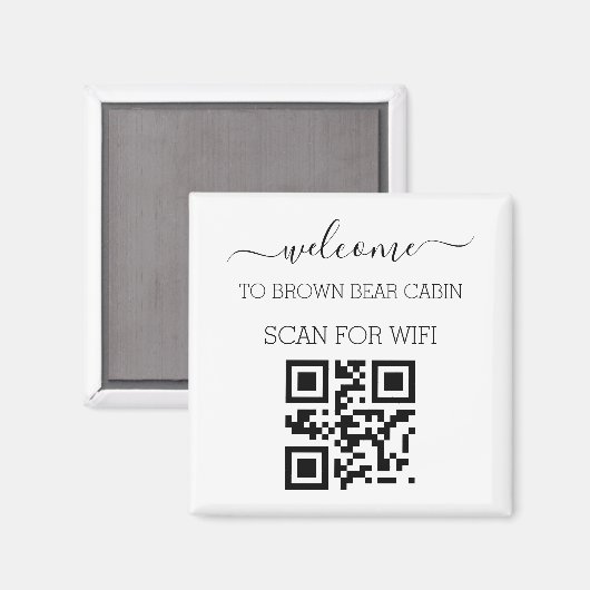 Wifi Network and Password Business Retail plaque Magnet (Vorderseite/Rückseite)