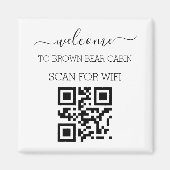 Wifi Network and Password Business Retail plaque Magnet (Vorne)