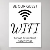 Wifi Network and Password Business Retail Poster (Vorne)
