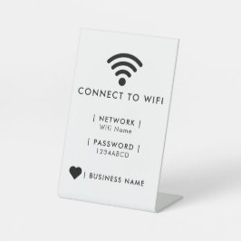 Wifi Network and Password Business Retail Sockelschild