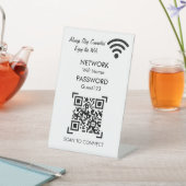 Wifi Network and Password Business Retail Sockelschild (In SItu)